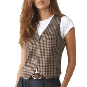 UO Adrian Twill Tailored Vest Top